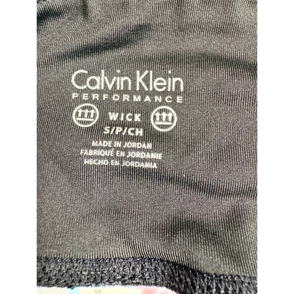 Calvin KLein Performance Wick Capri Leggings Tropical Palm Multicolor Size S - Picture 3 of 7